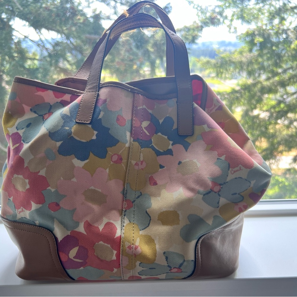 Floral Canvas Tote Bag